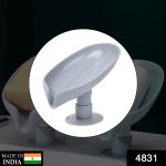 4831 Self Draining Soap Holder for Bathroom Leaf Shape Soap Dish Kitchen Soap Tray