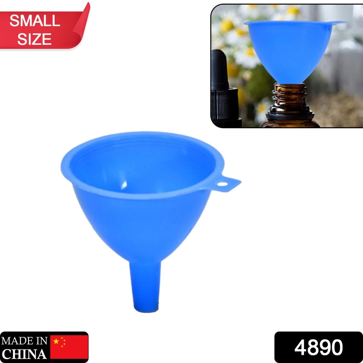 4890 Round Plastic Small Funnel for Kitchen