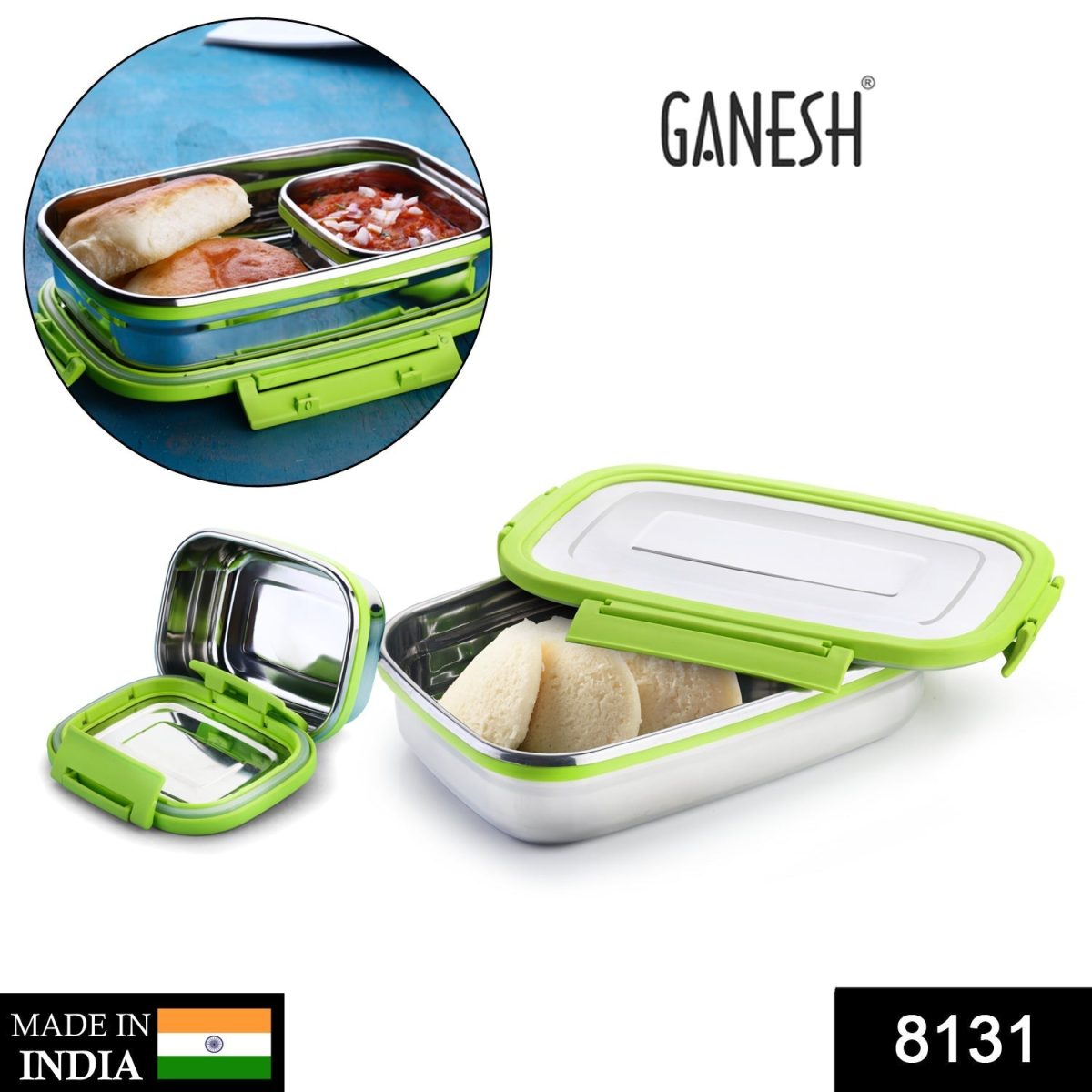 8131 stainless Steel Lunch Pack for Office & School Use