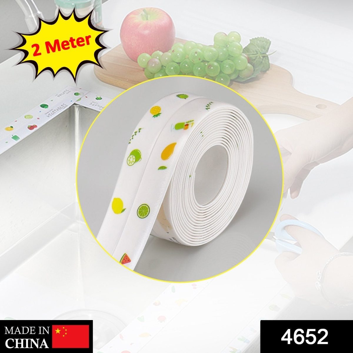 4652 Kitchen Sink Platform Sticker Bathroom Corner Tape (2Meter Size)