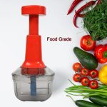 5351 Manual Food Push Chopper And Hand Push Vegetable Chopper, Cutting Chopper For Kitchen With 3 Stainless Steel Blade ( B Grade Chopper )