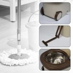 1185 Mop with Bucket For Floor Cleaning With Steel Spin /Mop for Floor Cleaning / Floor Cleaner Mop / Spin Mop / Magic Mop / Mop Stick / Spin Mop Set with Bucket