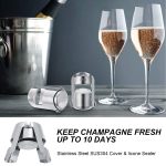 2334 Stainless Steel Sealed Sparkling Champagne Bottle Stopper Big size