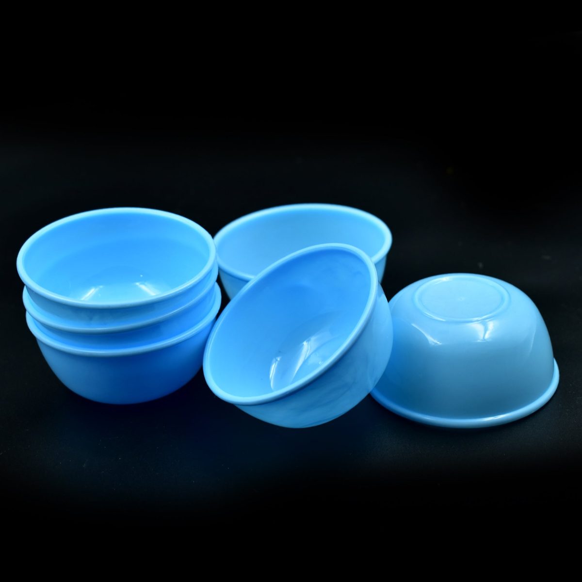 2425 Small Plastic Bowl Set, Microwave Safe Unbreakable, Set of 6