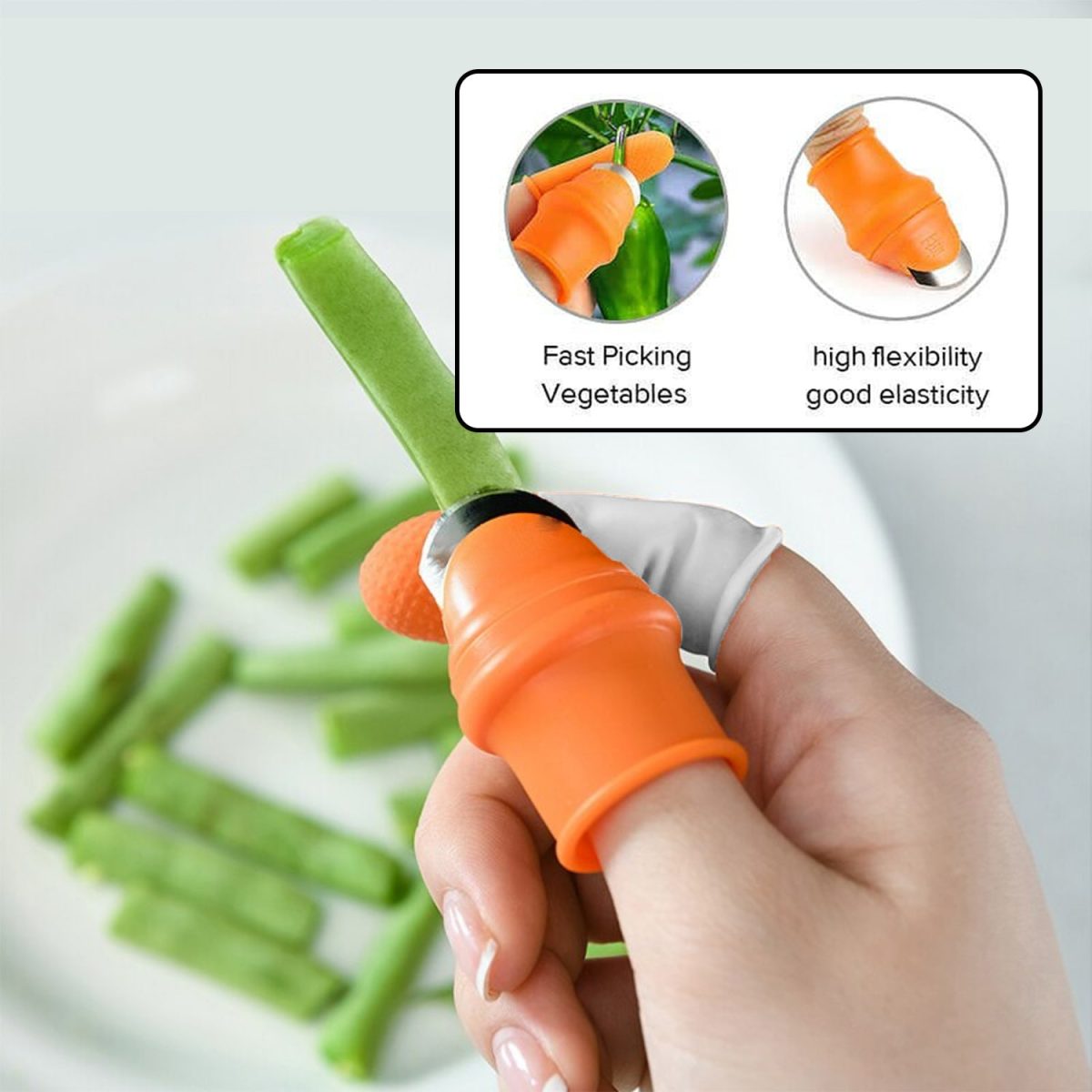 2766 Vegetable Thumb Cutter and tool 5pc Set with effective sharp cutting blade System