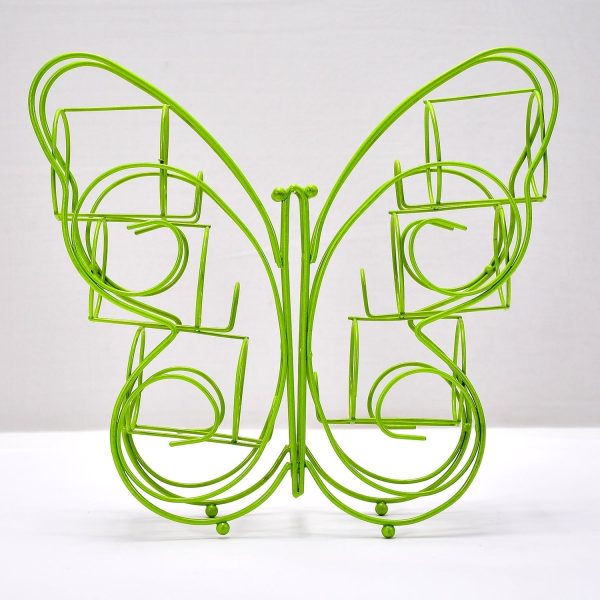 5126 Butterfly Shape Stainless Steel 6 Hole Glass Holder