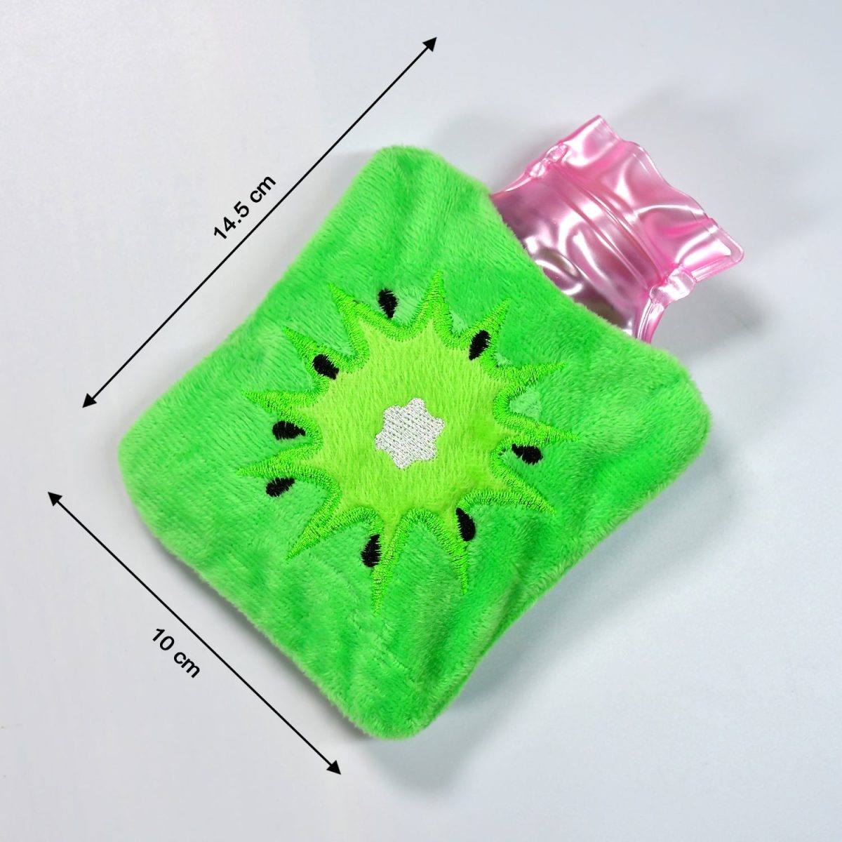 6521 Green sun small Hot Water Bag with Cover for Pain Relief, Neck, Shoulder Pain and Hand, Feet Warmer, Menstrual Cramps.