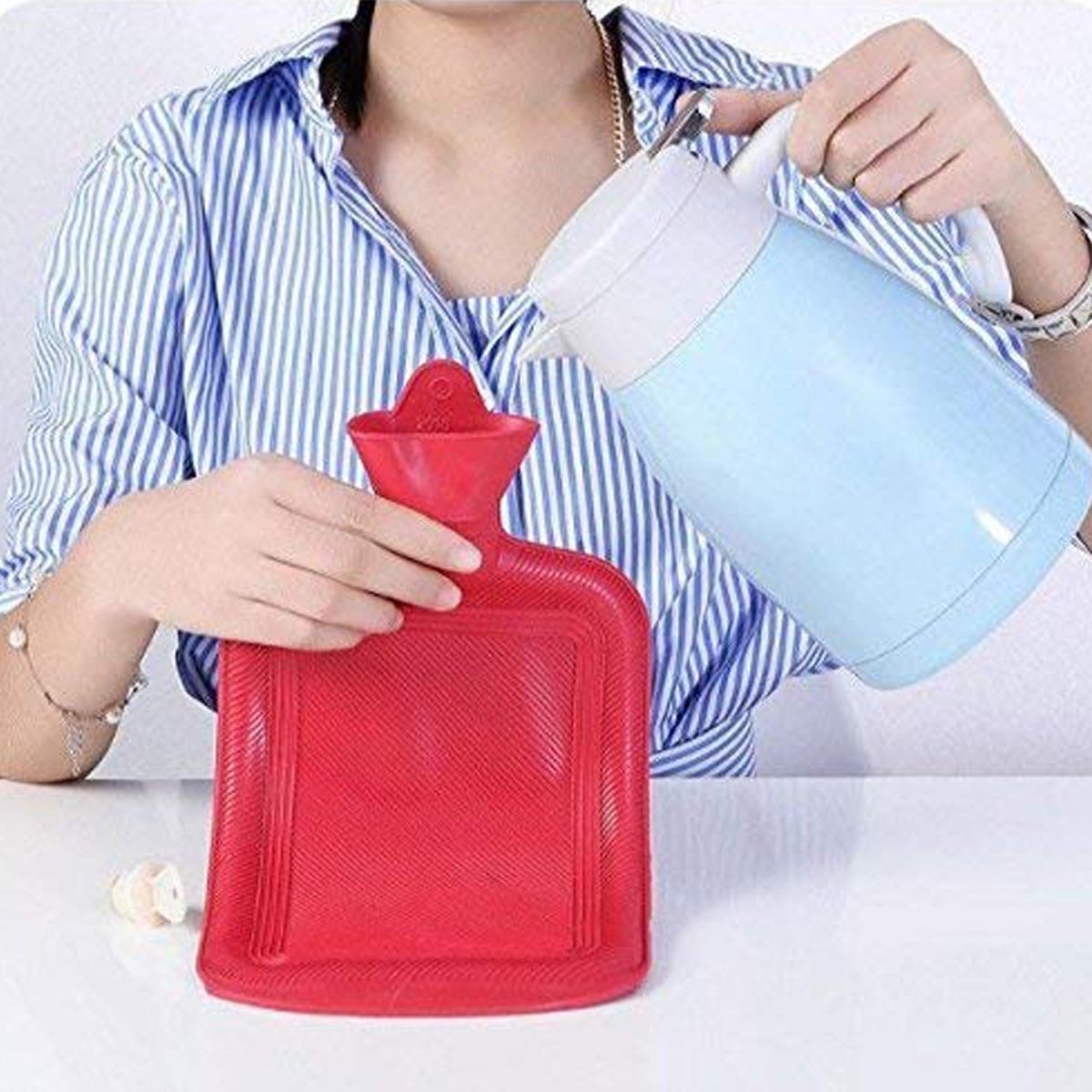 395 (Small) Rubber Hot Water Heating Pad Bag for Pain Relief