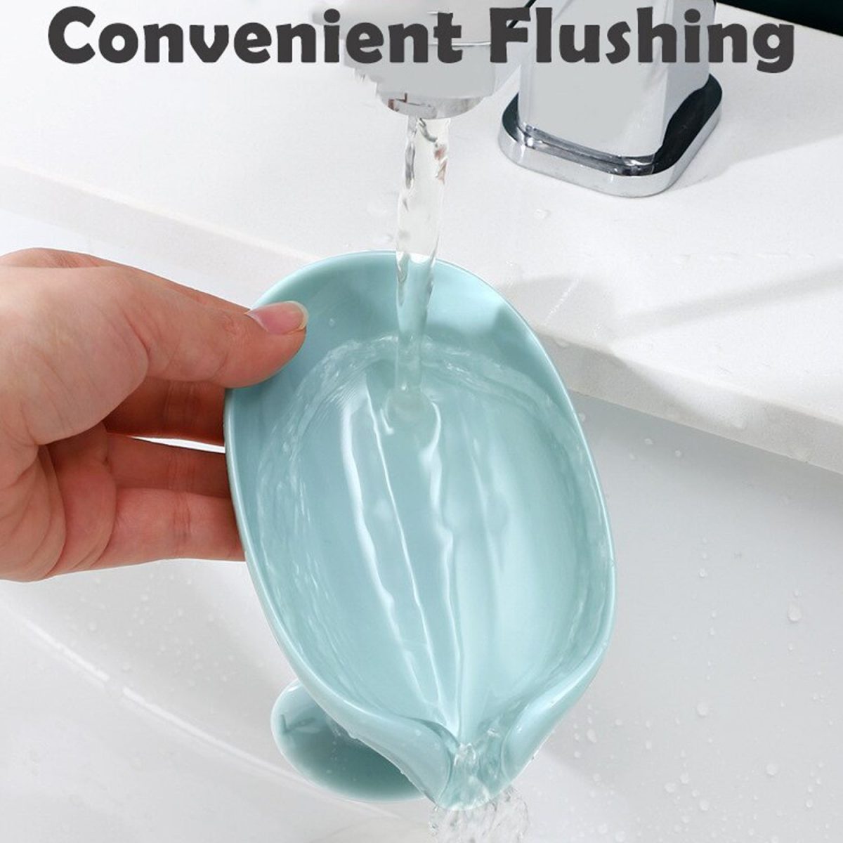 4831 Self Draining Soap Holder for Bathroom Leaf Shape Soap Dish Kitchen Soap Tray