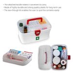 6412 Medical Box, 1 Piece,Indoor Outdoor Medical Utility,Medicine Storage Box,,Detachable Tray Medical Box Multi Purpose Regular Medicine, First Aid Box with Handle,