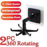 4650 360Â° rotatable  hooks for hanging (Pack of 2) (Brown Box)