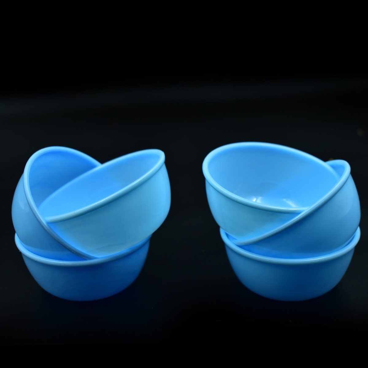 2425 Small Plastic Bowl Set, Microwave Safe Unbreakable, Set of 6