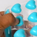 5352 Easy Push Premium POP-UP ice Tray, With Flexible Silicon Bottom and Lid, Heart Shape 18 Cube Trays