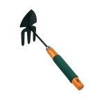 7843 2 IN 1 DOUBLE HAND HOE GARDENING TOOL WITH WOODEN HANDLE