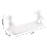 9271B Self Adhesive cute Floating Shelves Wall Shelf | Wall Mounted Organizer - Human Figurine | Brown Box