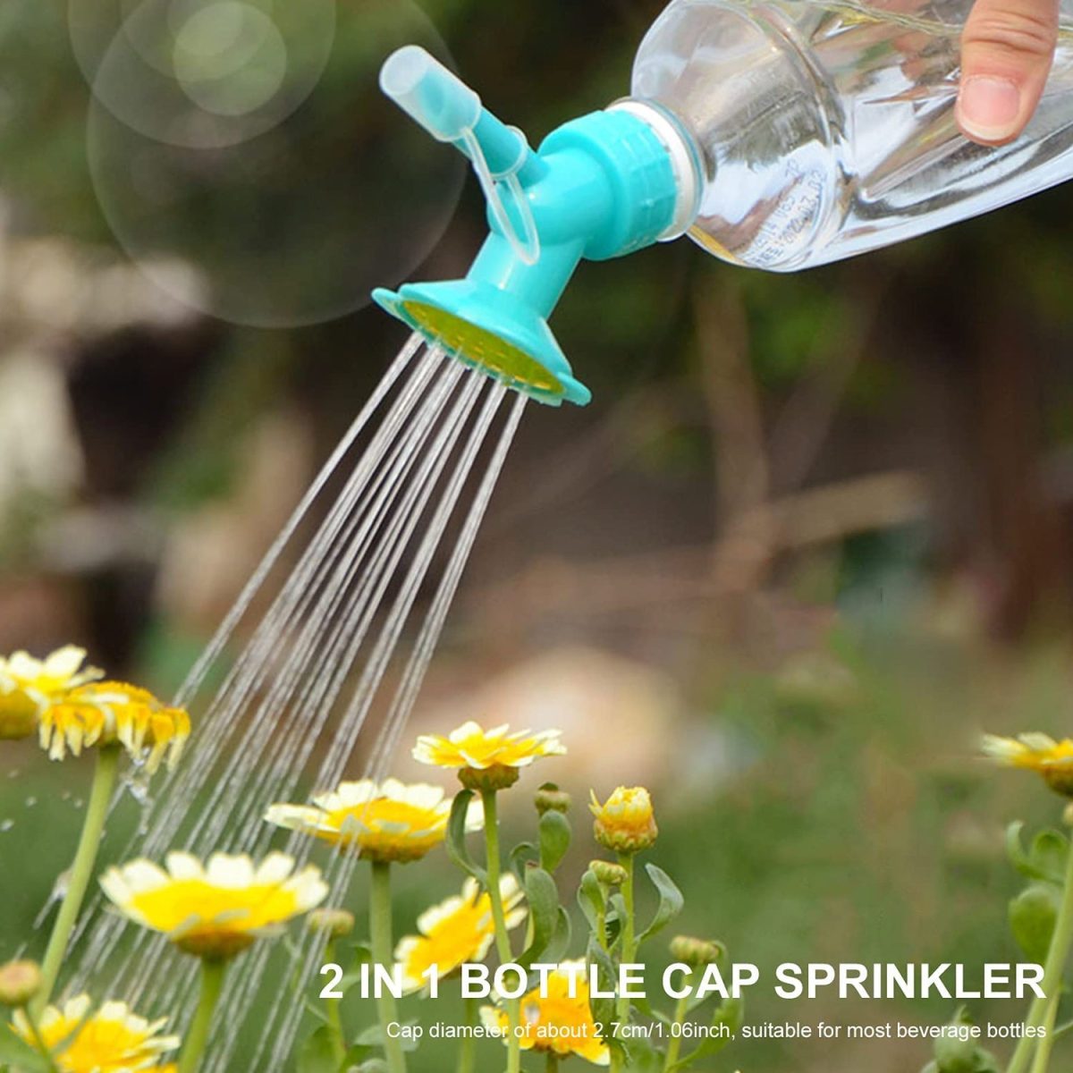 4978   2 in 1 Bottle Cap Sprinkler Dual Head Bottle Watering Spout Double Ended Bottle Watering Nozzle  Watering Can Nozzle for Indoor Seedlings Plant Garden Tool