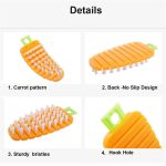 2909 Vegetable Scrubbing Brush, Vegetable Scrubber Non‑Toxic Fruit Brush Carrot Shape Vegetable Brush for Potato for Vegetable