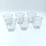 8125 Ganesh Lily glass Break Resistant plastic set of 6Pcs (300 Ml)