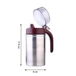 8126 Oil Dispenser Stainless Steel with small nozzle 500ML Oil Container.