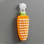 2909 Vegetable Scrubbing Brush, Vegetable Scrubber Non‑Toxic Fruit Brush Carrot Shape Vegetable Brush for Potato for Vegetable