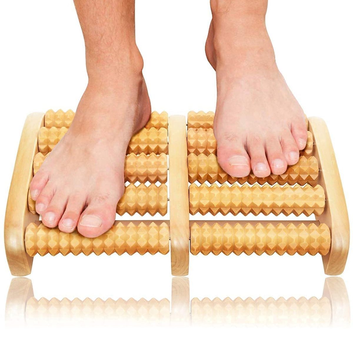 7262 Wooden Foot Massager Roller Reflexology Foot Massager for Increase Blood Circulation and Plantar Fasciitis Relieve Pain