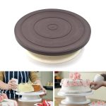 2733 Cake Brown Turntable Easy Cake Decorated Stand For Party & All Use Stand