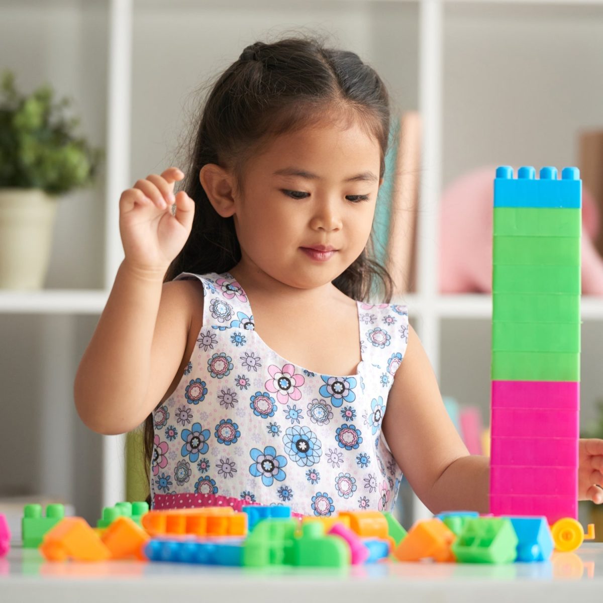 8094 Blocks Set for Kids, Play Fun and Learning Blocks for Kids Games for Children Block Game Puzzles Set Boys, Children (Multicolor, 60 Bricks Blocks)