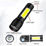 7528  Mini Search Rechargeable LED Long Range Flashlight Emergency Light Torch