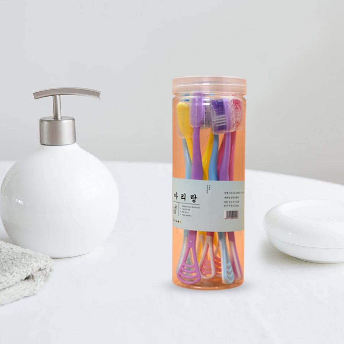 6150 8 Pc 2 in 1 Toothbrush Case widely used in all types of bathroom places for holding and storing toothbrushes and toothpastes of all types of family members etc.