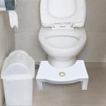 6005A Plastic Non-Slip Folding Toilet Squat Stool - White Color