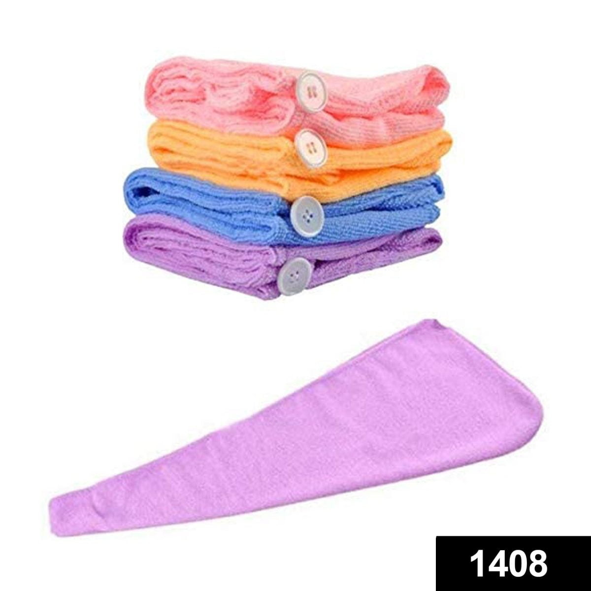 1408 Quick Turban Hair-Drying Absorbent Microfiber Towel/Dry Shower Caps