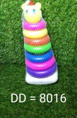 8016 Plastic Baby Kids Teddy Stacking Ring Jumbo Stack Up Educational Toy 7pc