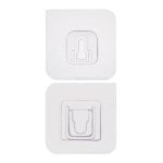 1742 Magic Adhesive Plastic Wall Hooks Heavy Duty Hooks (Pack of 20)