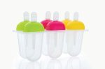 737 6 Pcs Multicolor Polypropylene Ice Mold, Kulfi Maker/Stick/Cream/Candy Color Assorted