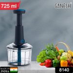 8140 Ganesh Bingo Lock-Unlock Push Chopper ( 725ML )