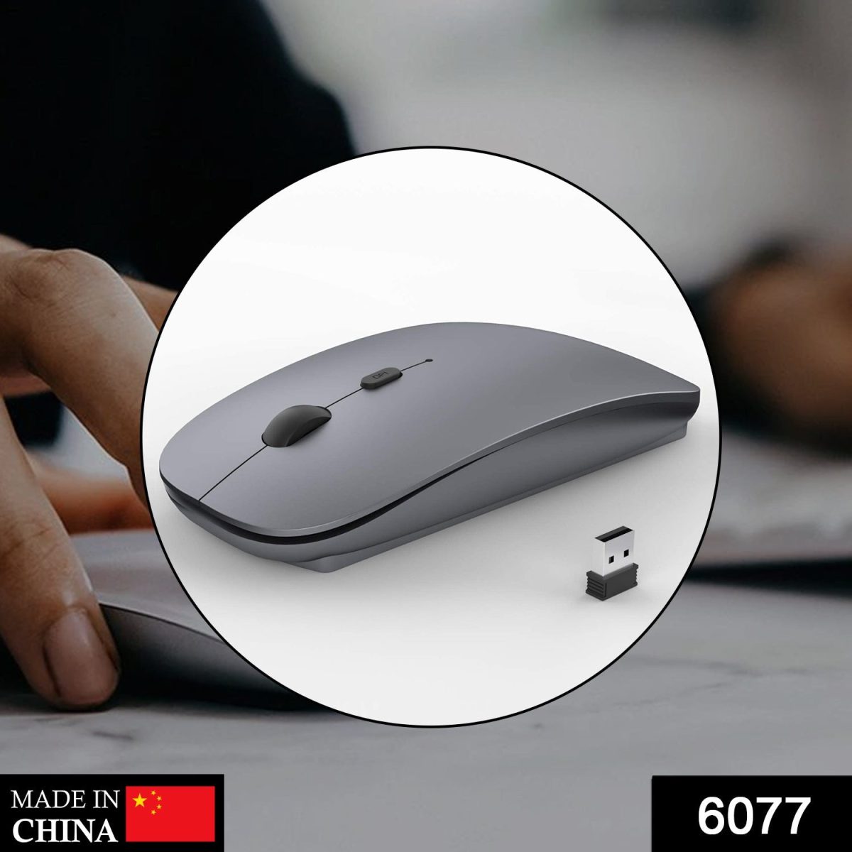 6077 Wireless Mouse for Laptop/PC/Mac/iPad pro/Computer