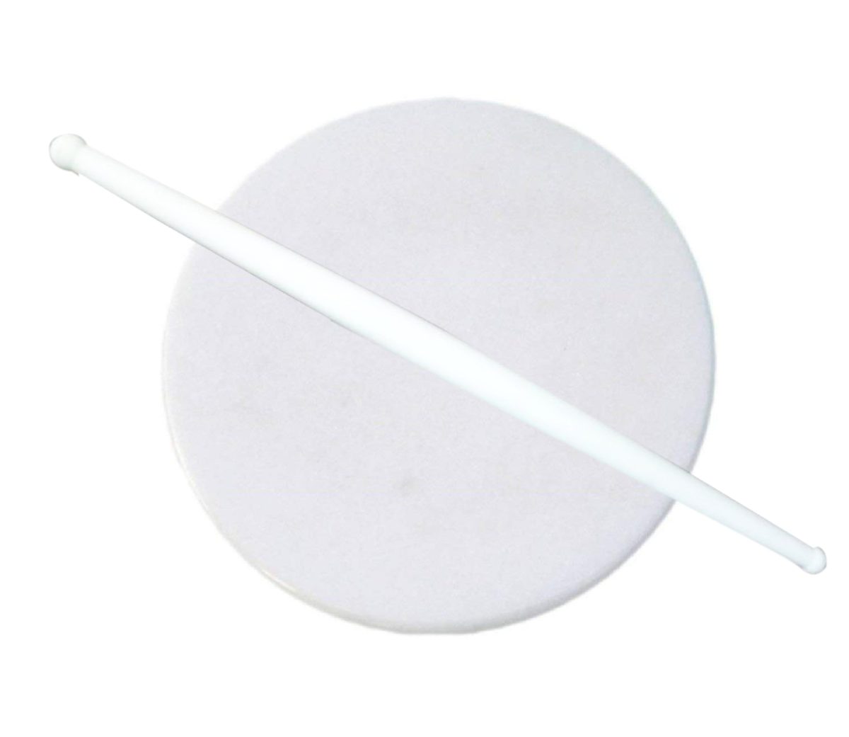 2136 White Plastic Rolling Belan for Chapati Making