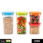 2568 Plastic Storage container Set with Opening Mouth