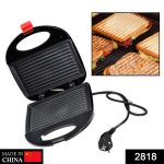 2818 Sandwich Maker Makes Sandwich Non-Stick Plates| Easy to Use with Indicator Lights