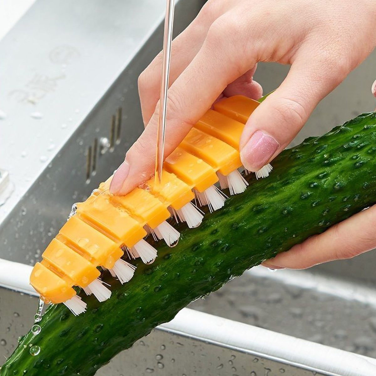 2950 Vegetable Scrubbing Brush, Vegetable Scrubber Non‑Toxic Fruit Brush Carrot Shape Vegetable Brush for Potato for Vegetable