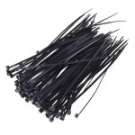 3138 4Inch Nylon Self Locking Cable Ties, Heavy Duty Strong Zip Wire Tie. Pack of 100pc - Black Amd-