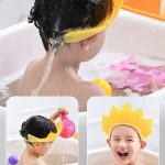 6440 Crown Baby Shower Cap Adjustable Crown Baby Child Protection, Eye Protection, Ear Protection, Adjustable Swim Cap, Waterproof and Adjustable for Kids and Babies