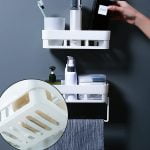 1651L Multipurpose Kitchen Bathroom Shelf Wall Holder Storage Rack Bathroom