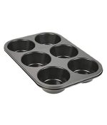 2210 Non-Stick Reusable Cupcake Baking Slot Tray for 6 Muffin Cup