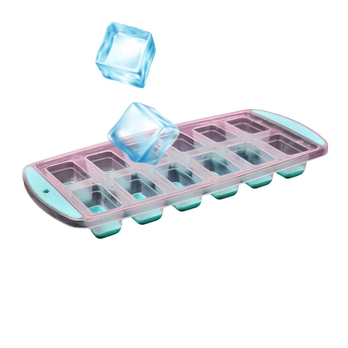 7170   12 Grid Silicon Ice cubes Making Tray Food Grade Square Ice Cube Tray | Easy Release Bottom Silicon Tray