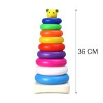 8015 Plastic Baby Kids Teddy Stacking Ring Jumbo Stack Up Educational Toy 9pc