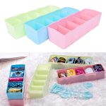 236 5-Compartments Socks/Handkerchief/Underwear Storage Box Socks Drawer Closet Organizer Storage Boxes (pack of 4)