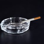 4063 Glass Brunswick Crystal Quality Cigar Cigarette Ashtray Round Tabletop for Home Office Indoor Outdoor Home Decor