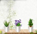 3858 Plastic Vertical Hanging Planter Pot, Multicolour,