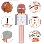 6438 Wireless Bluetooth Recording Condenser Handheld Microphone Bluetooth Speaker Audio Recording Karaoke with Mic (Multicolor 1 Pc)